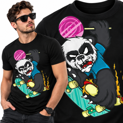 KOSZULKA  ANIMOWANA   PANDA SKATE